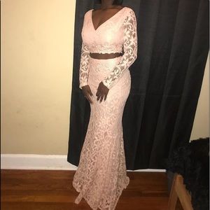 Two Piece Mermaid Prom Dress